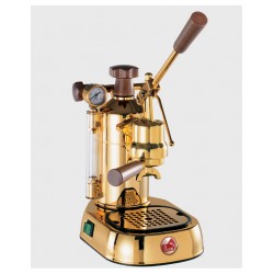 Pavoni Proffessional - Leva Espressomaskin, 1grupp, guld/trä